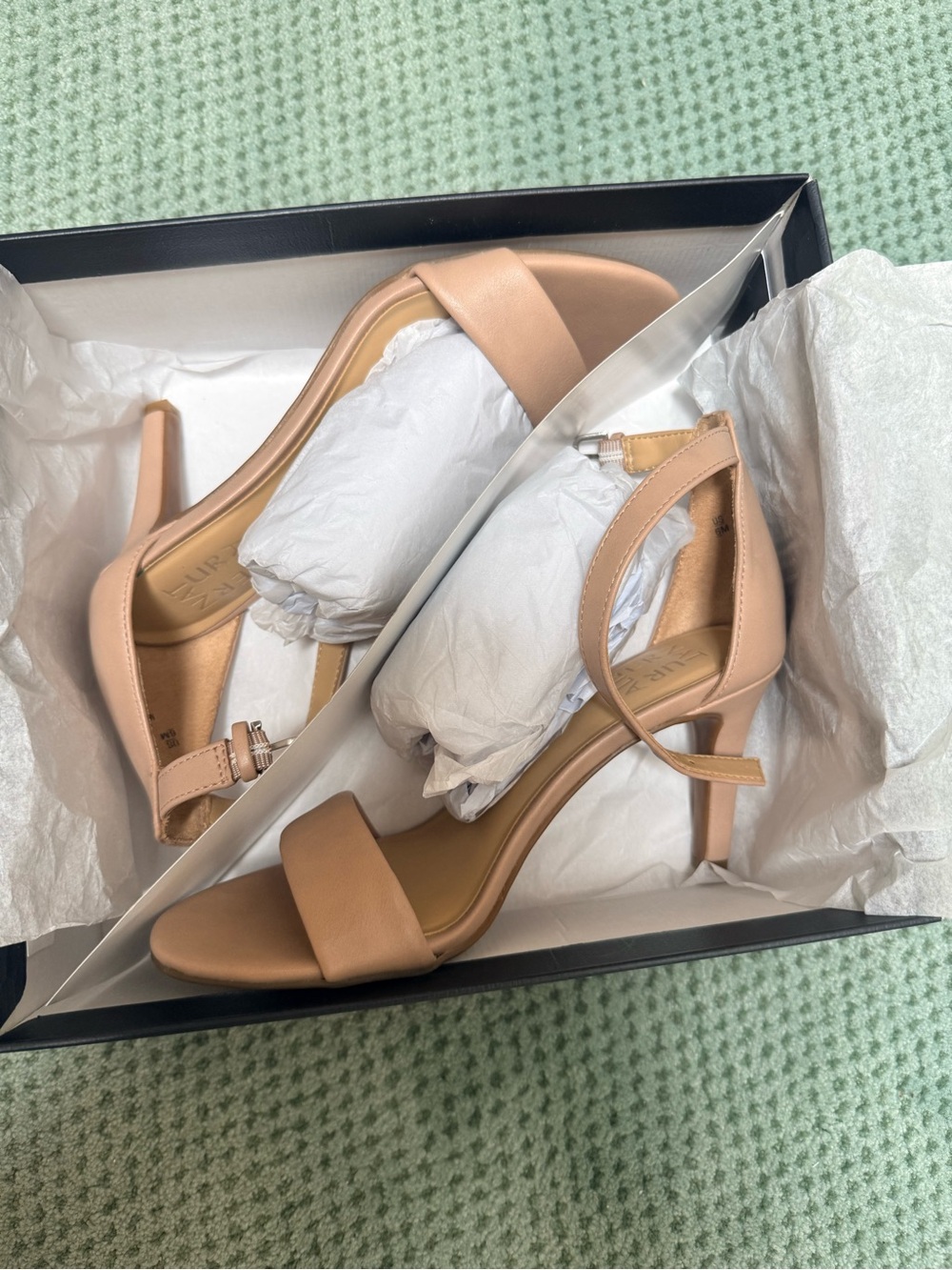 Naturalizer Blush Nude Open-Toe Ankle-Strap Heels
